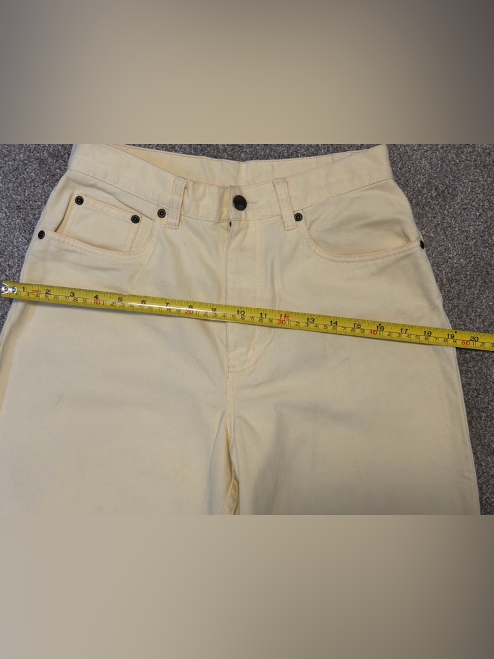 L.L. Bean Cream Cotton Cropped Pants Size 8 Utility Capri Straight Leg - Picture 6 of 8